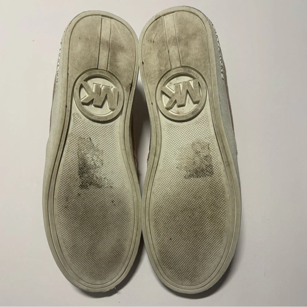 Michael Kors‎ Pink and Cream Logo Slip-Ons